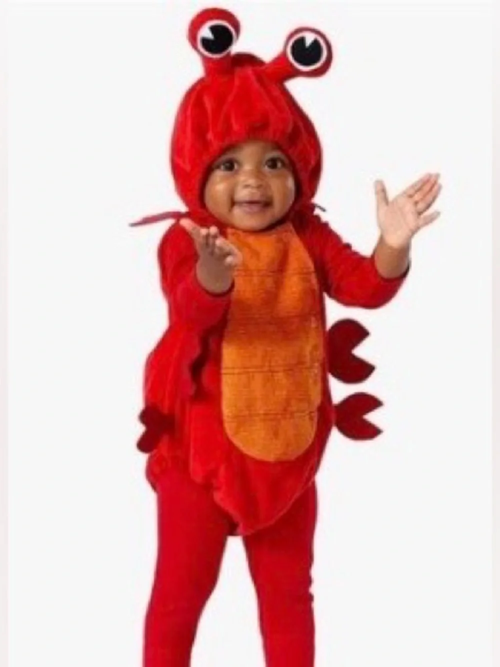 size 8 Red Lobster Kids Costume - Cute Plush Crustacean Outfit